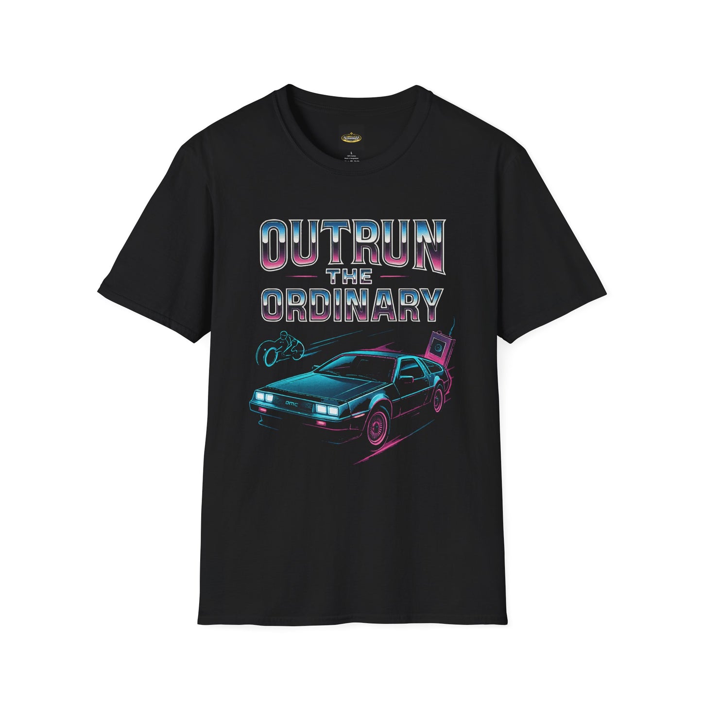 Retro Futuristic T-Shirt - OUTRUN THE ORDINARY - Unisex Softstyle Tee