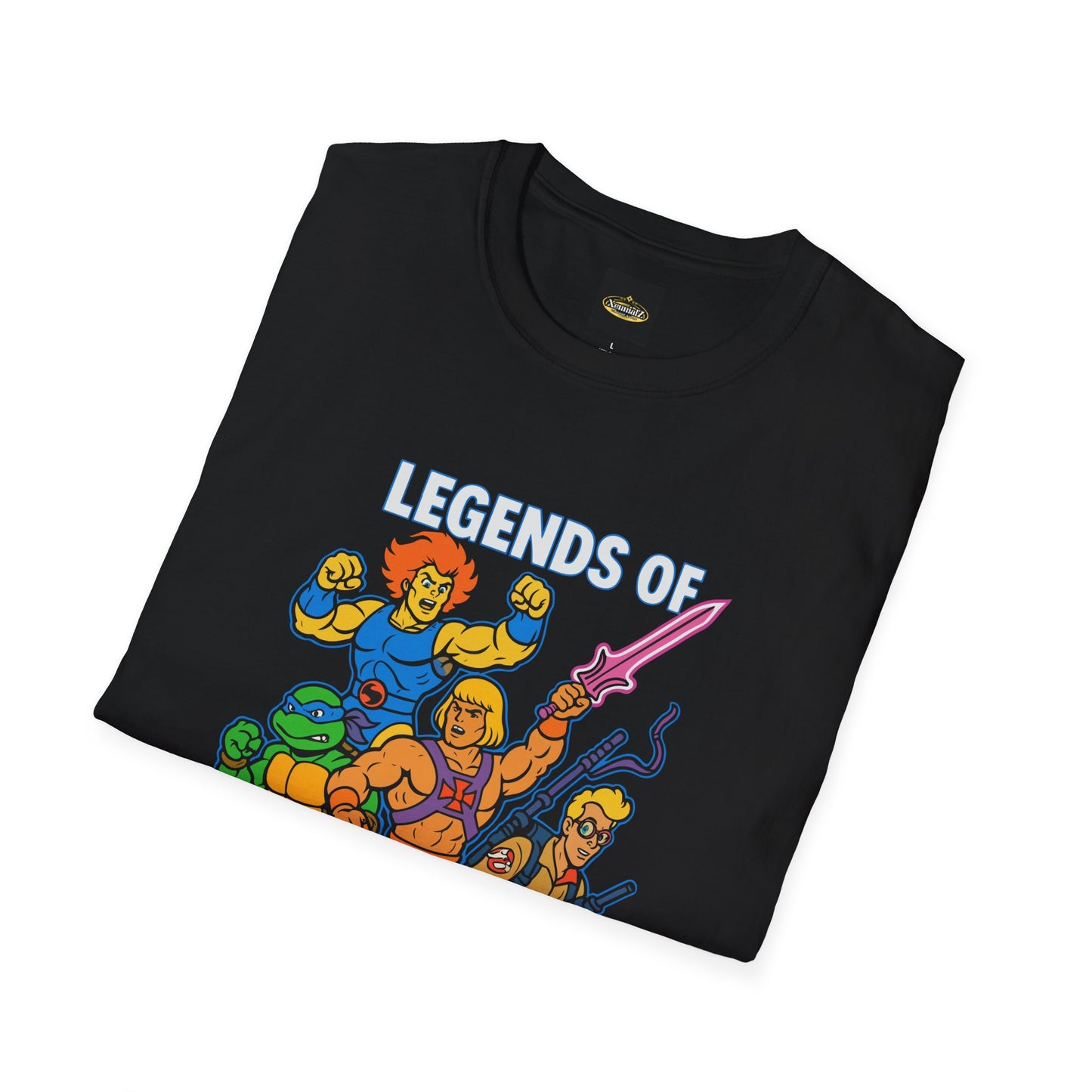 Retro Cartoon Legends Unisex Tee with Lion-O, He-Man, Ghost Busters & Ninja Turtles