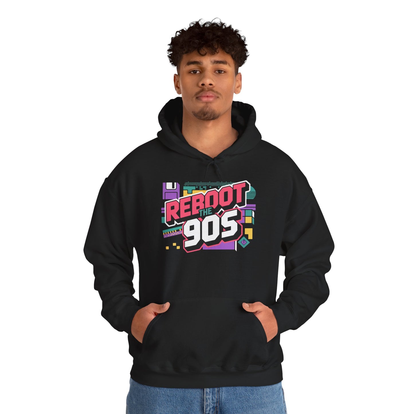 Retro 'Reboot the 90s' Hoodie — Vintage 90s Graphic Pullover