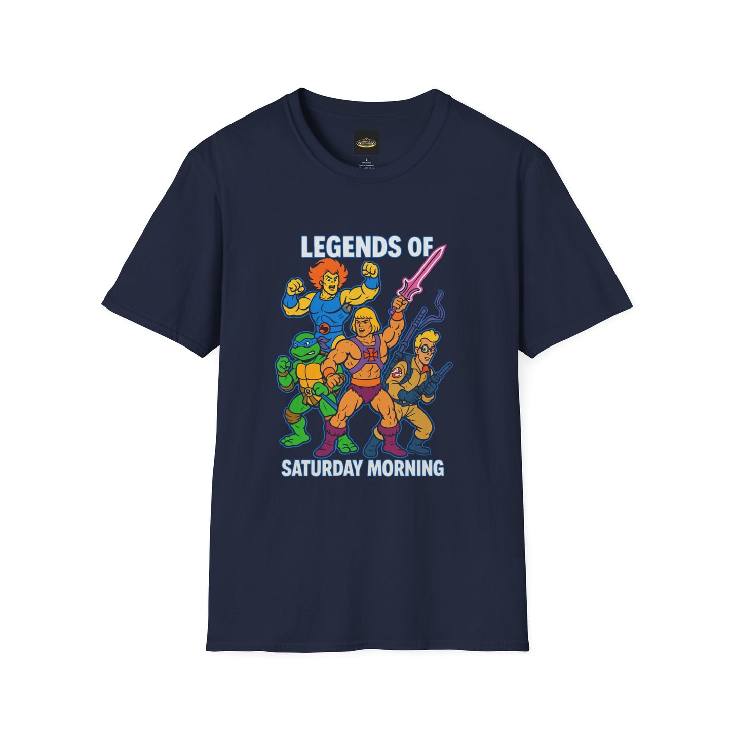 Retro Cartoon Legends Unisex Tee with Lion-O, He-Man, Ghost Busters & Ninja Turtles