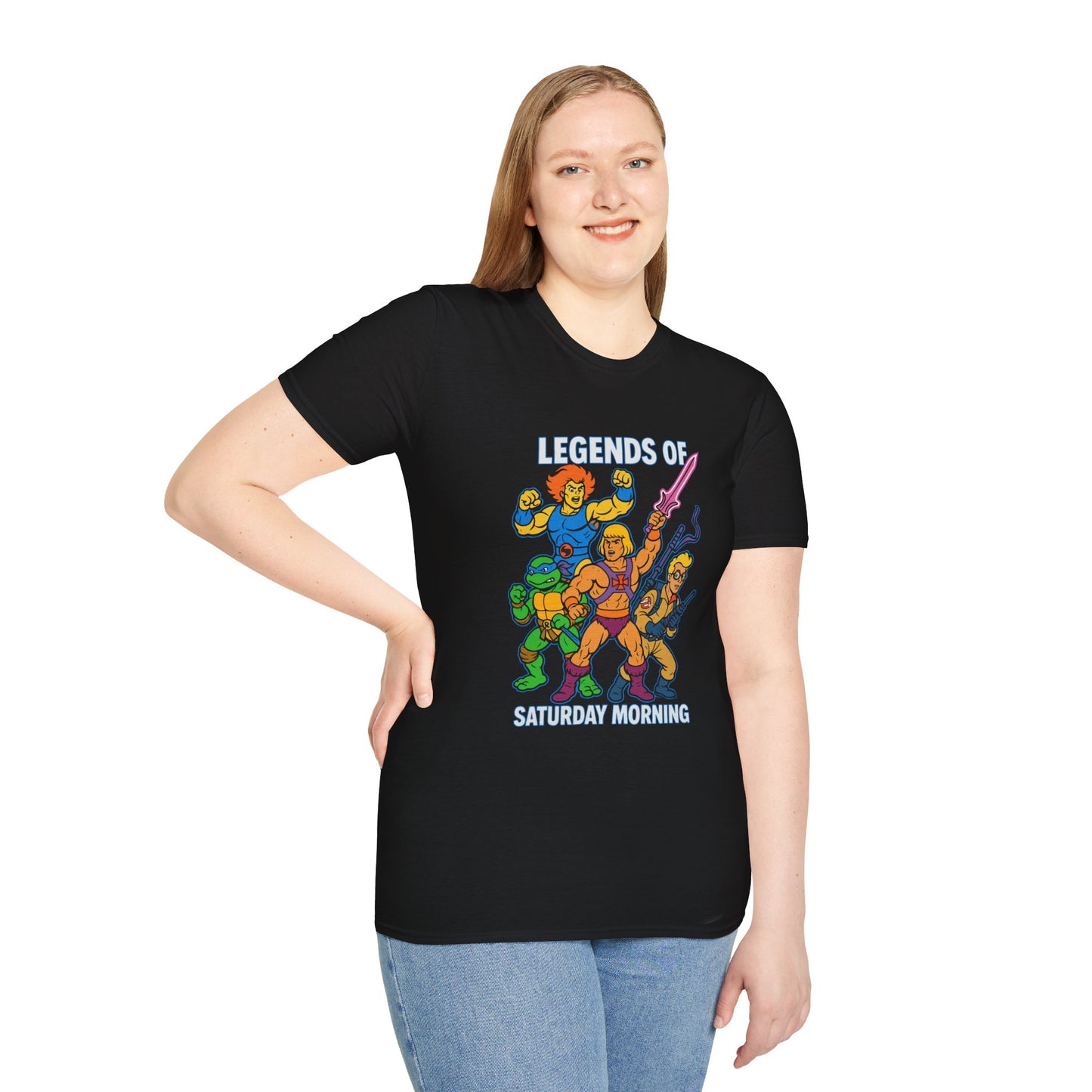 Retro Cartoon Legends Unisex Tee with Lion-O, He-Man, Ghost Busters & Ninja Turtles