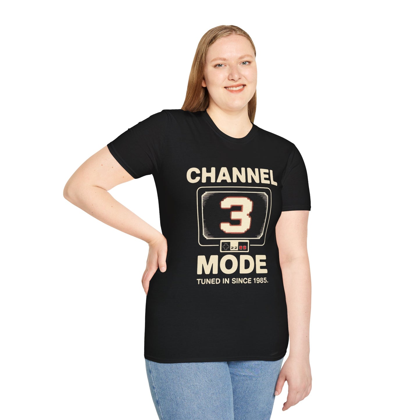 Channel 3 Mode T‑Shirt — Retro TV Tuned In Since 1985 Vintage Graphic Tee