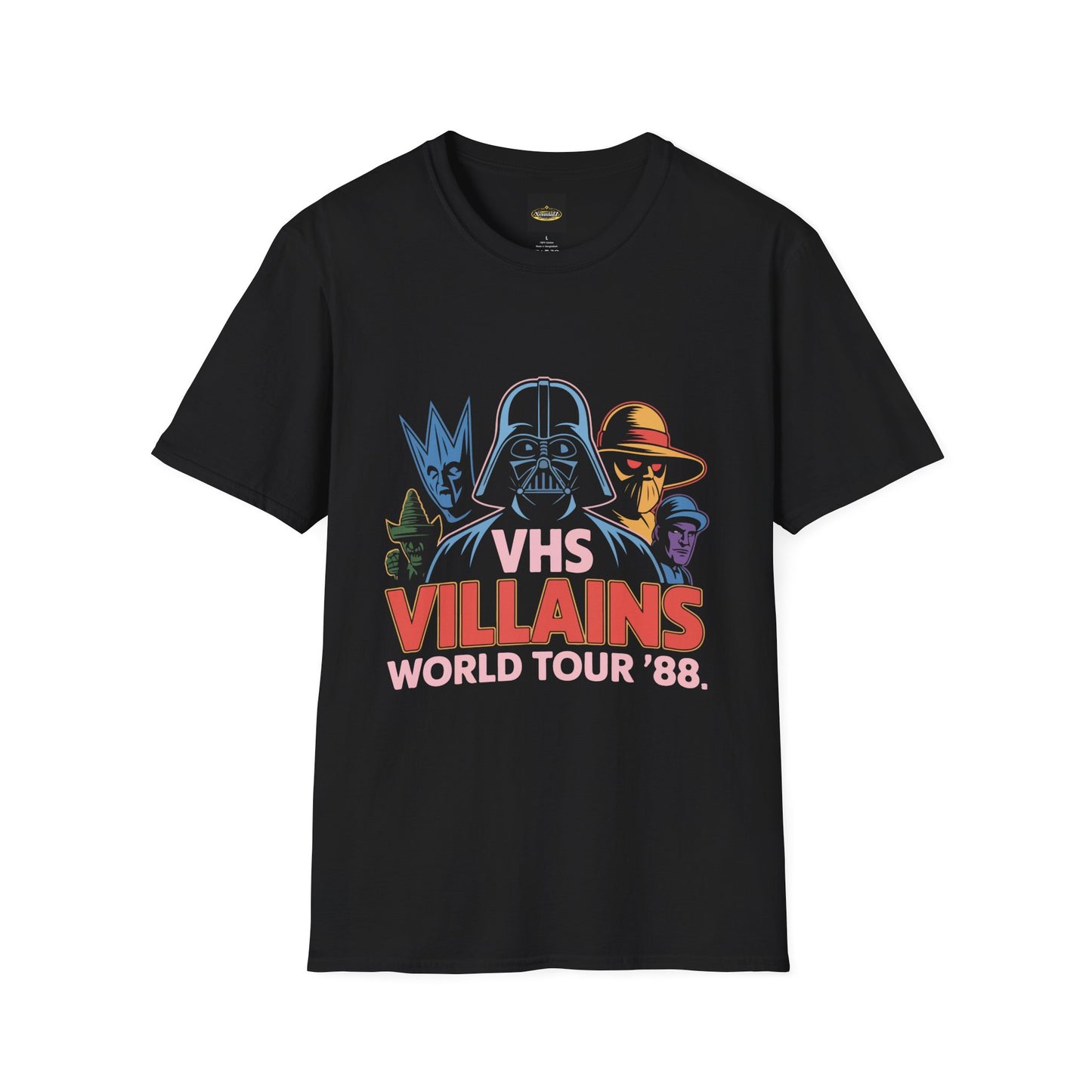 Villains World Tour '88 T-Shirt — Retro VHS Movie Villains Graphic Tee