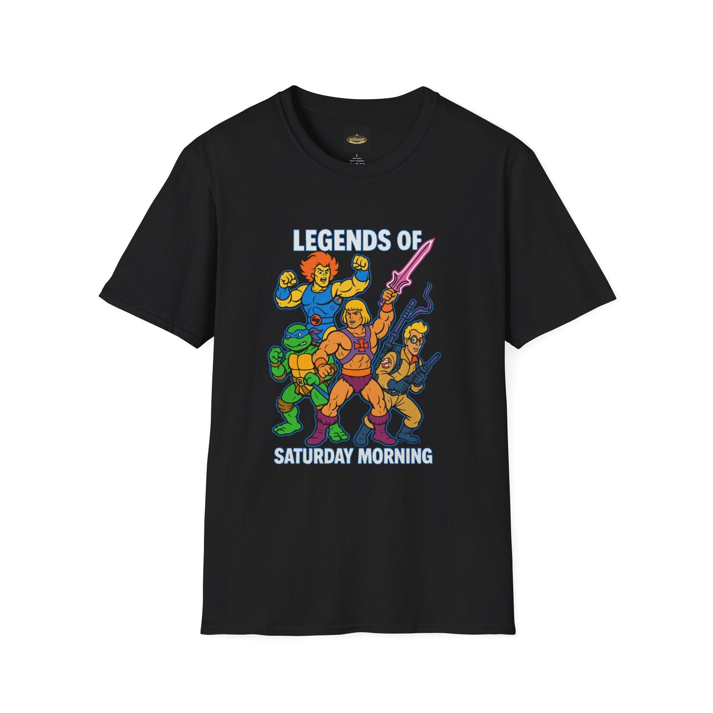 Retro Cartoon Legends Unisex Tee with Lion-O, He-Man, Ghost Busters & Ninja Turtles