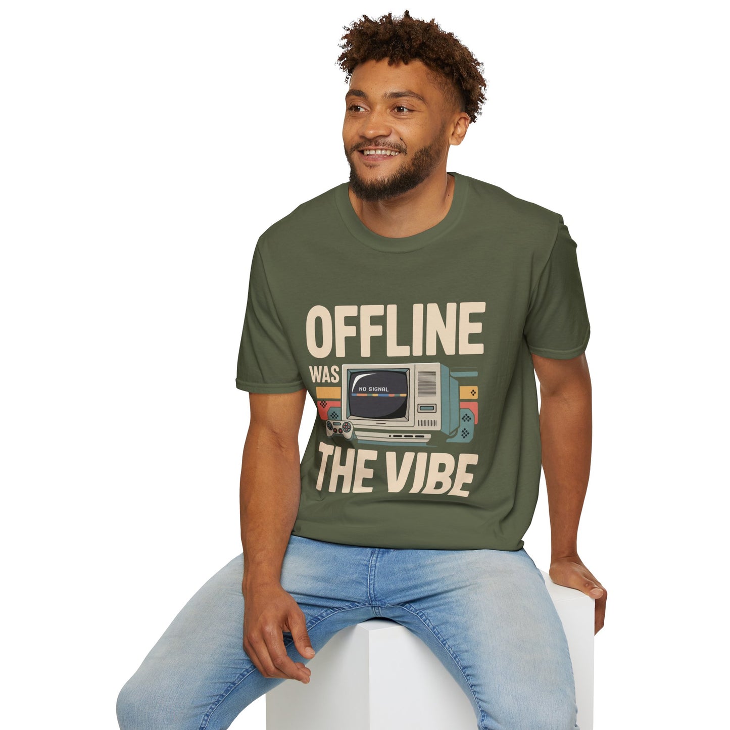 Offline Was The Vibe Retro Gamer T-Shirt