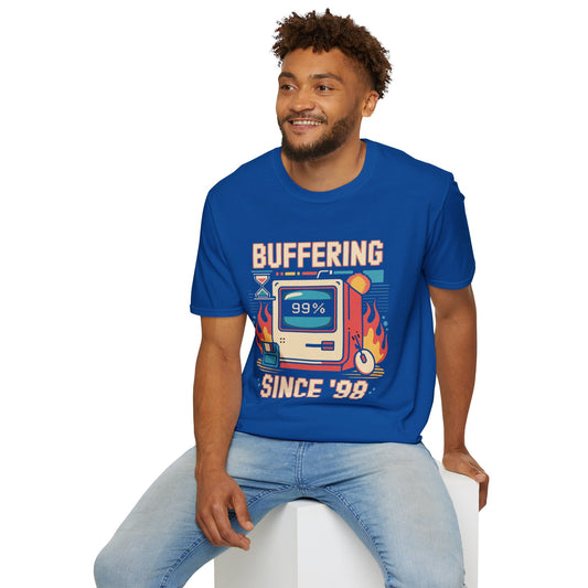 T-Shirt — "Buffering Since '98" Retro Computer Vintage Tech Tee